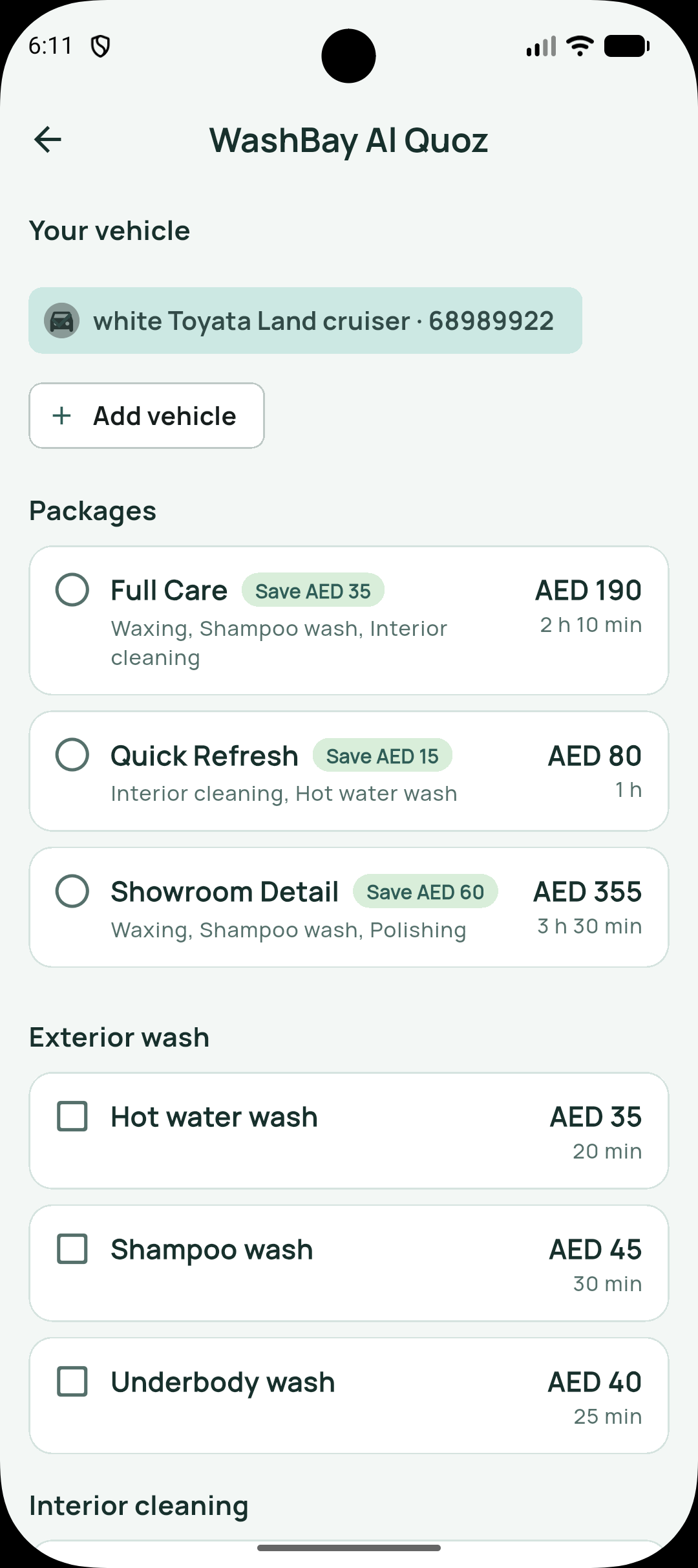 Services and packages